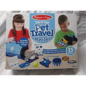 Melissa & Doug Tote & Tour Pet Travel Play Set with 2 Plush Stuffed Animals (15